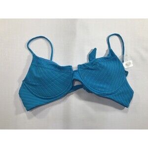 Mynah Blue Tie Back Bikini Top Size XL